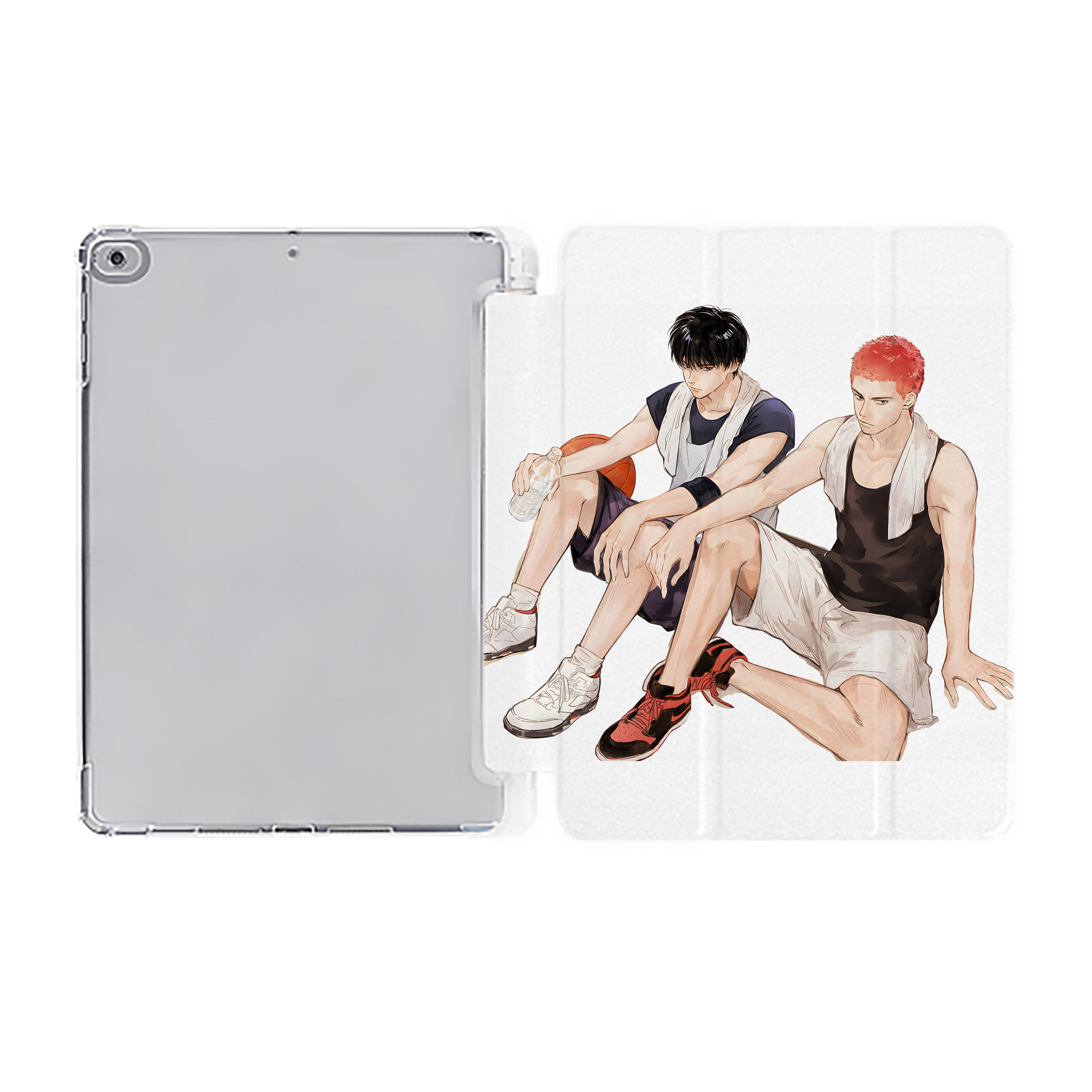（画像用） SLAM DUNK／スラムダンク IPad ケース ペン収納付き 三つ折りスタンド PUレザー×シリコン 対応機種9.5/10.5/10.9インチ